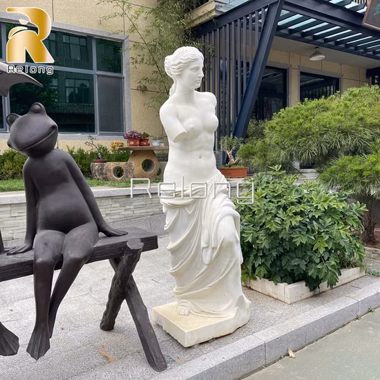 Vie naturelle blanche de marbre de statue féminine grecque décorative extérieure classique célèbre