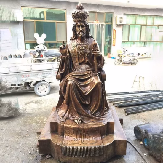 Religieux Famoso personnalisé grande méditation Bronze jésus énormes Statues Estatua De Bronze