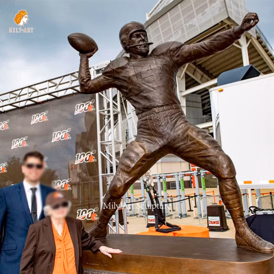 Sculpture De joueur De Football en Bronze, compétition De gymnastique personnalisée, figurines De sport, Statues De Rugby