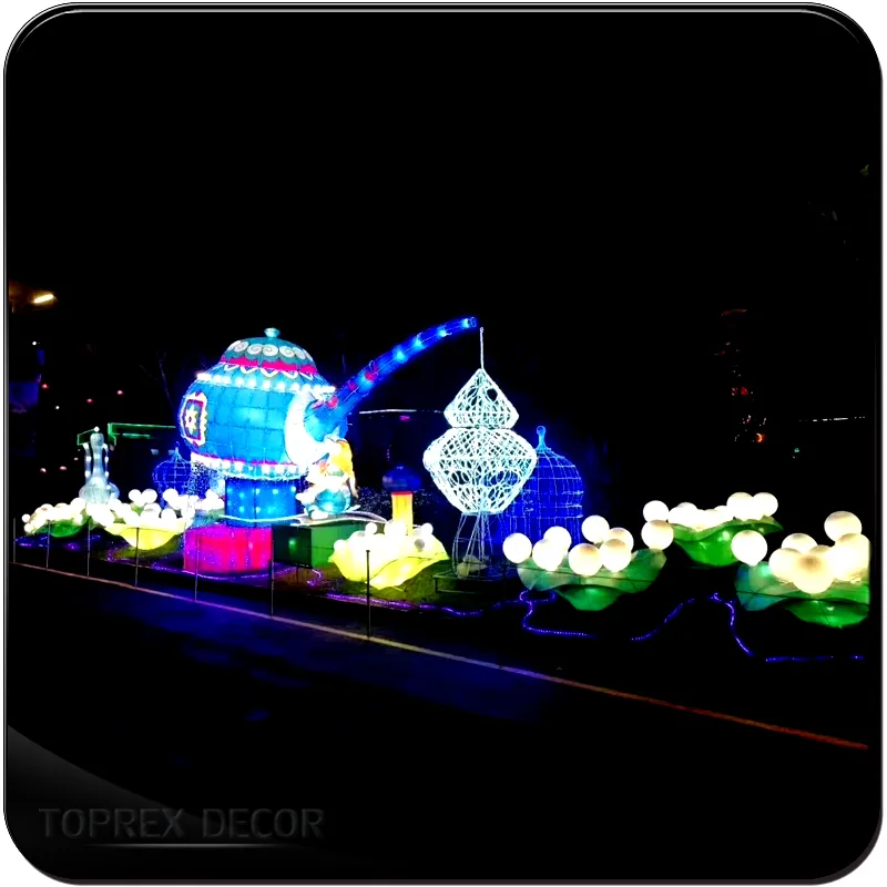 Offre spéciale extérieure étanche IP65 chinois traditionnel Festival parc jardin décoration poissons lanternes